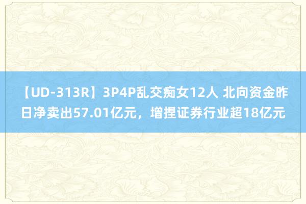 【UD-313R】3P4P乱交痴女12人 北向资金昨日净卖出57.01亿元，增捏证券行业超18亿元