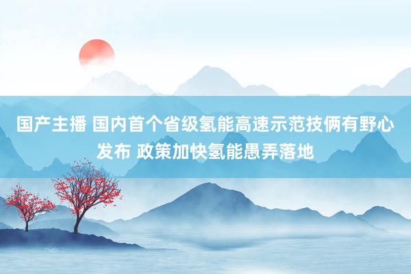 国产主播 国内首个省级氢能高速示范技俩有野心发布 政策加快氢能愚弄落地