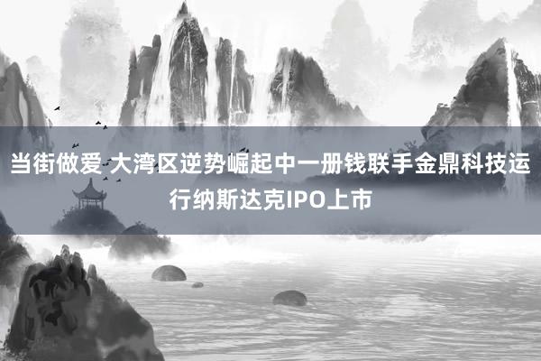 当街做爱 大湾区逆势崛起中一册钱联手金鼎科技运行纳斯达克IPO上市