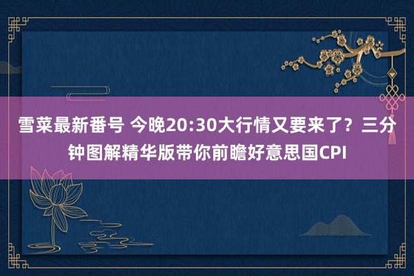 雪菜最新番号 今晚20:30大行情又要来了？三分钟图解精华版带你前瞻好意思国CPI